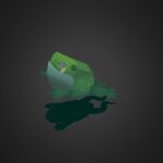 frog jumping 3d model