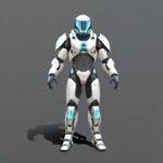 Futuristic armored solider