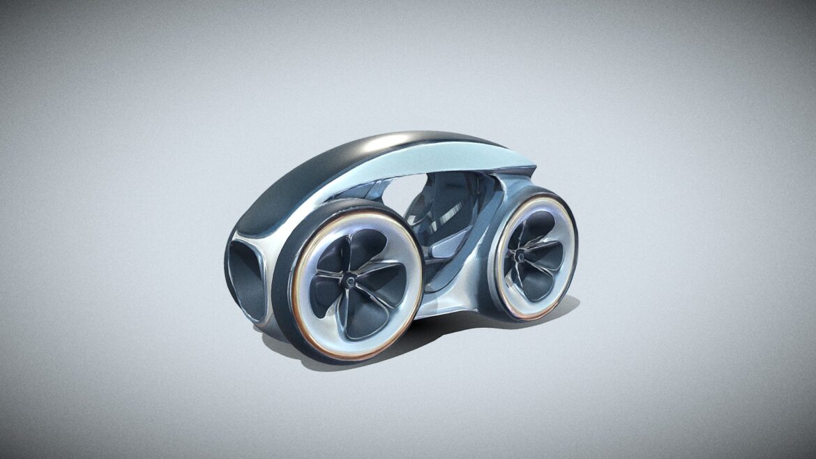 futuristic concept car 3d model