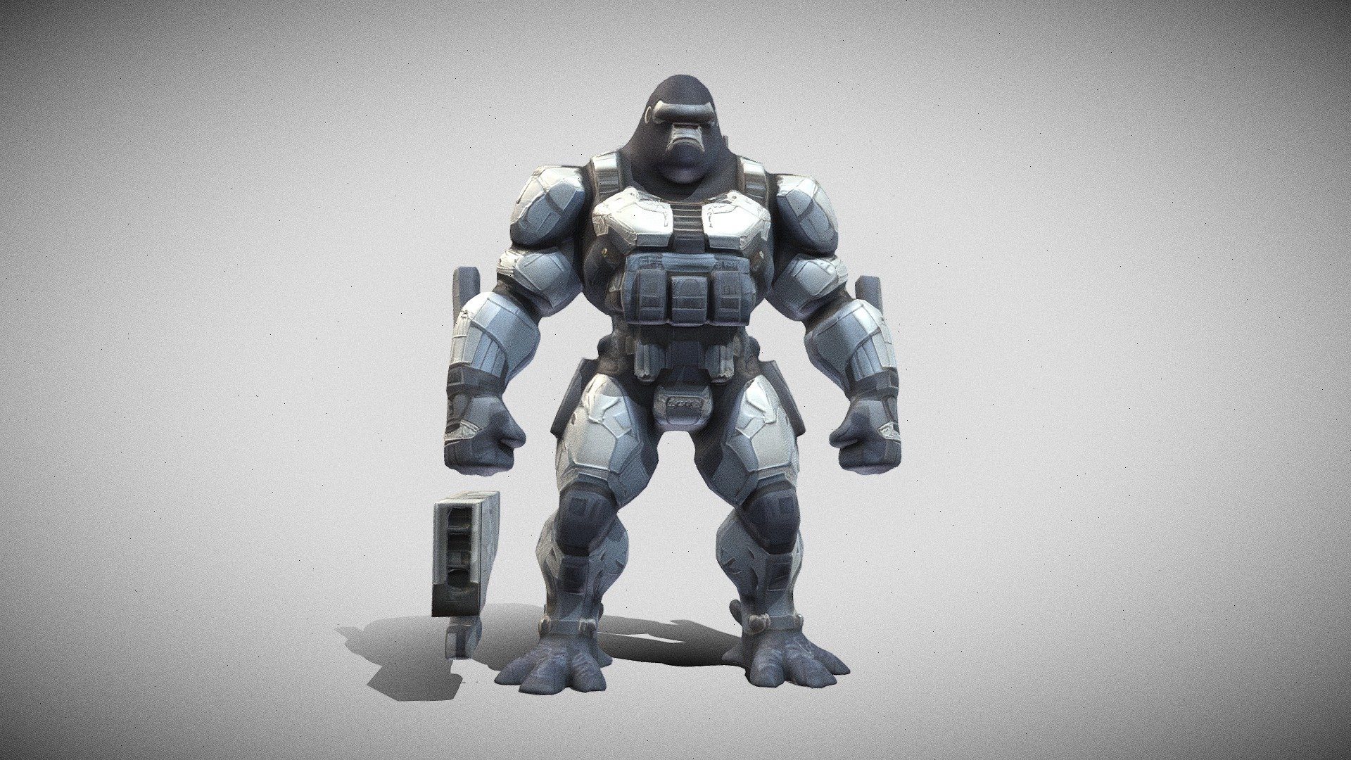 Futuristic Gorilla warrior