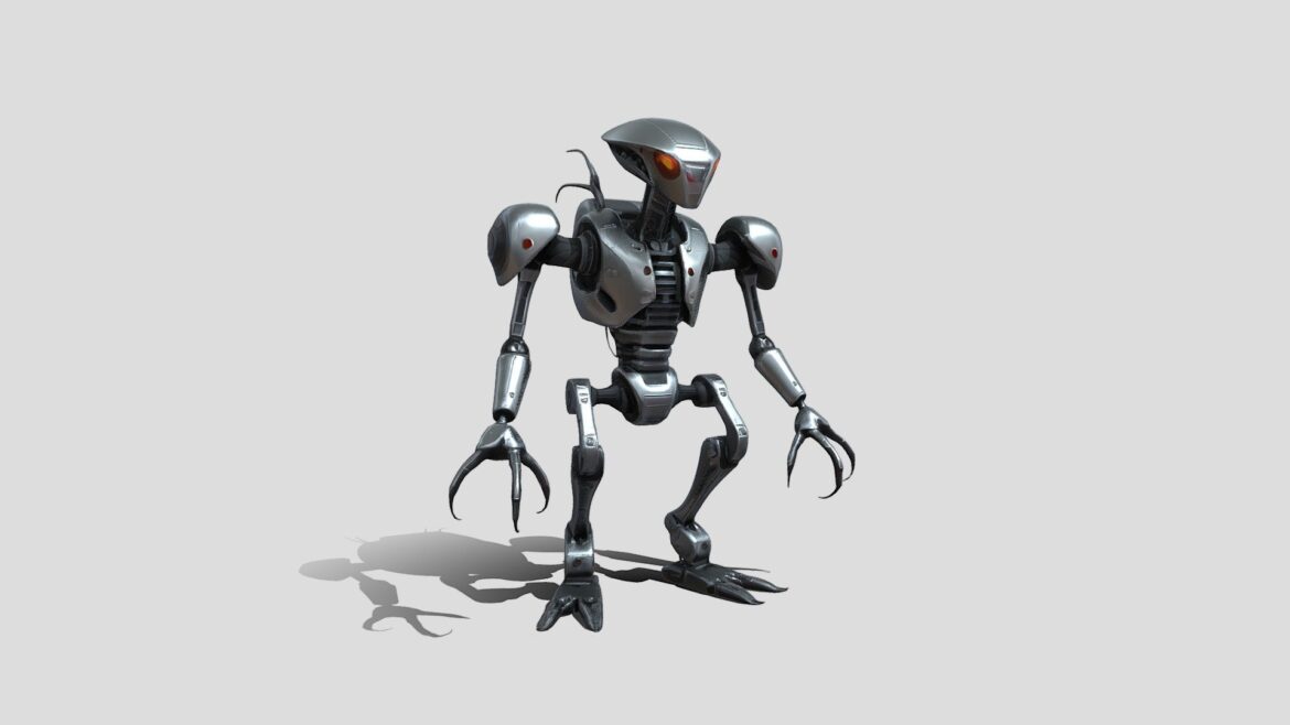 futuristic humanoid robot 3d model