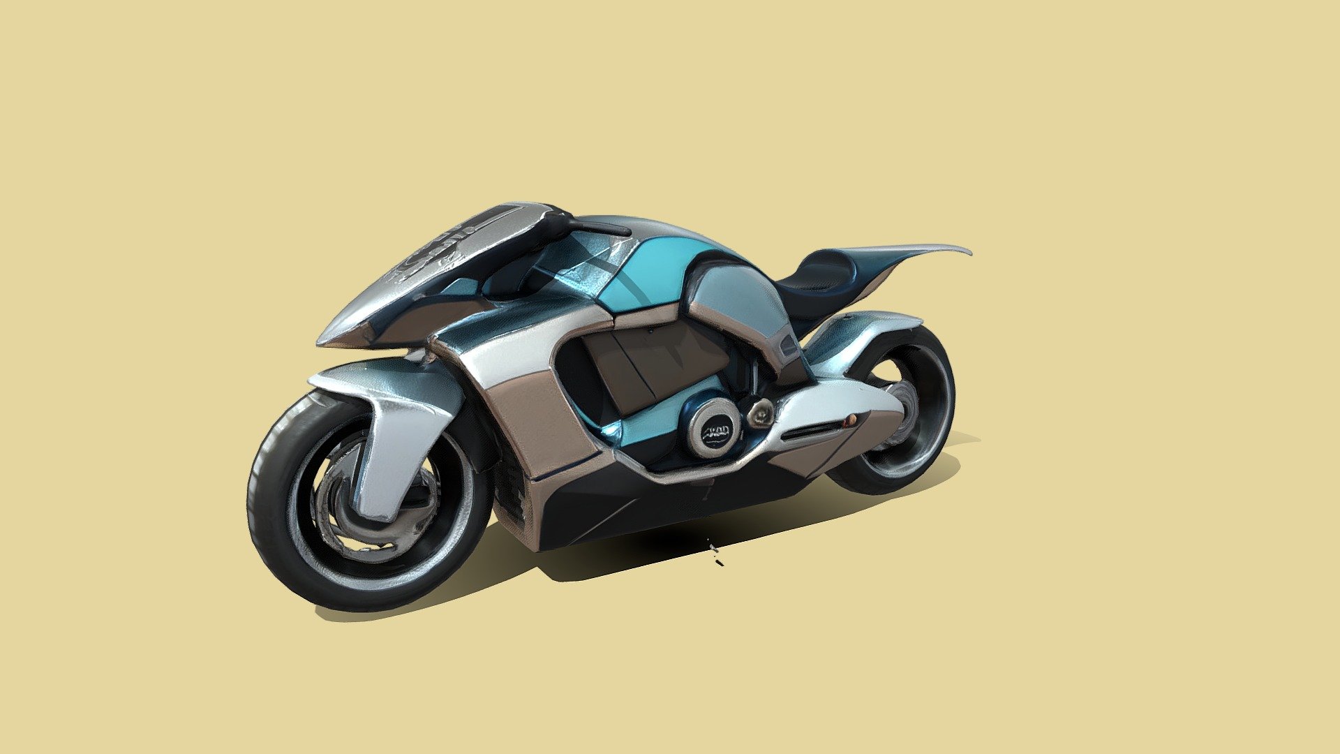 Futuristic motorcycle