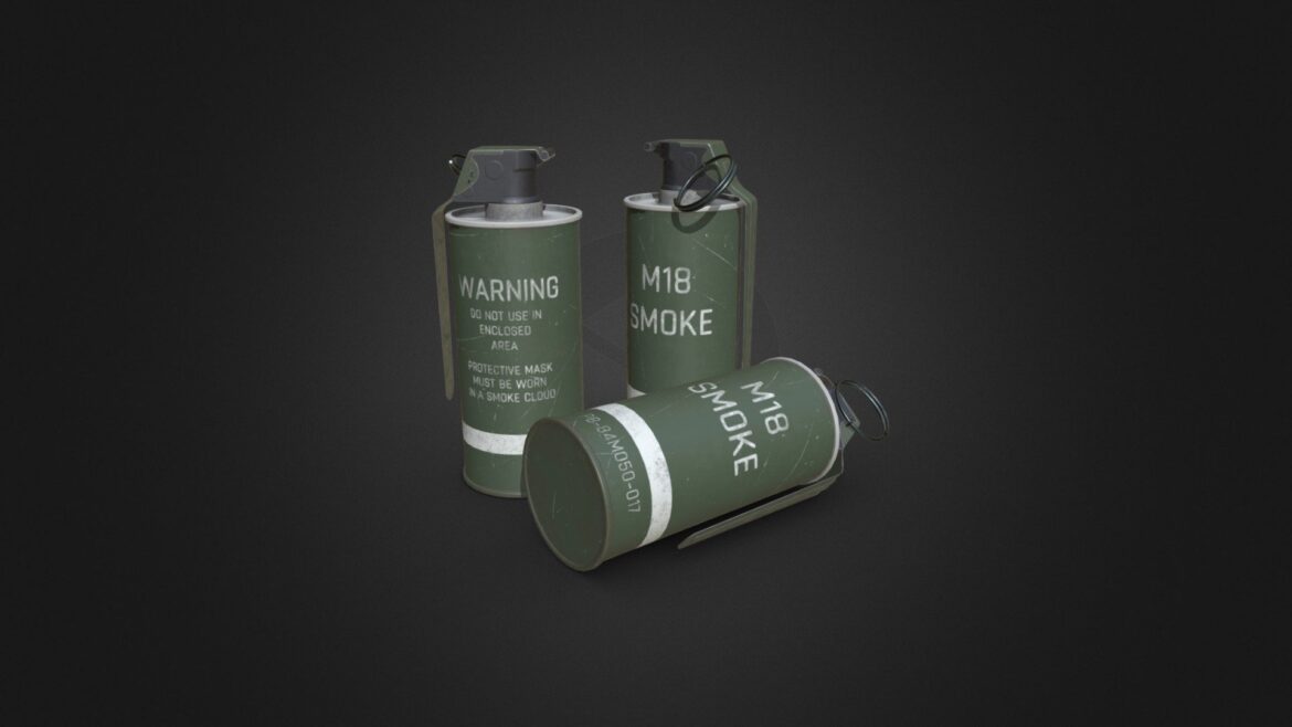 m18 smoke grenade 3d model