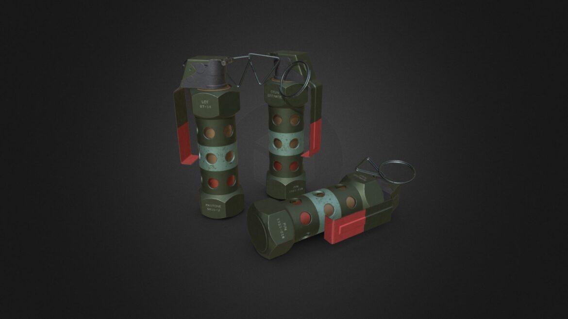 m84 stun grenade 3d model
