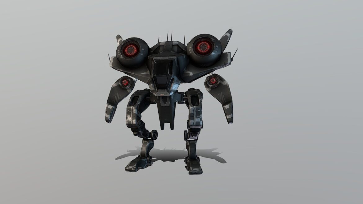 mech robot jet 3d model