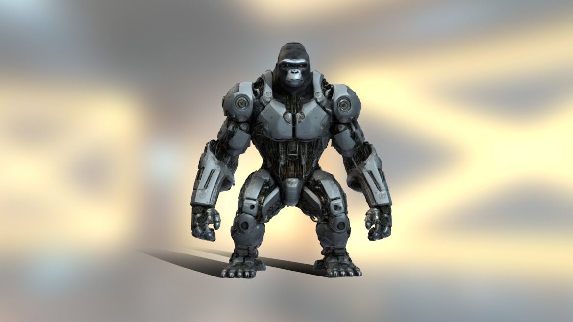 sci fi mech lab scene 3d model