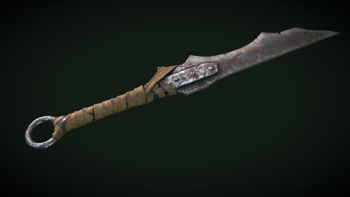 orc short sword 3d model
