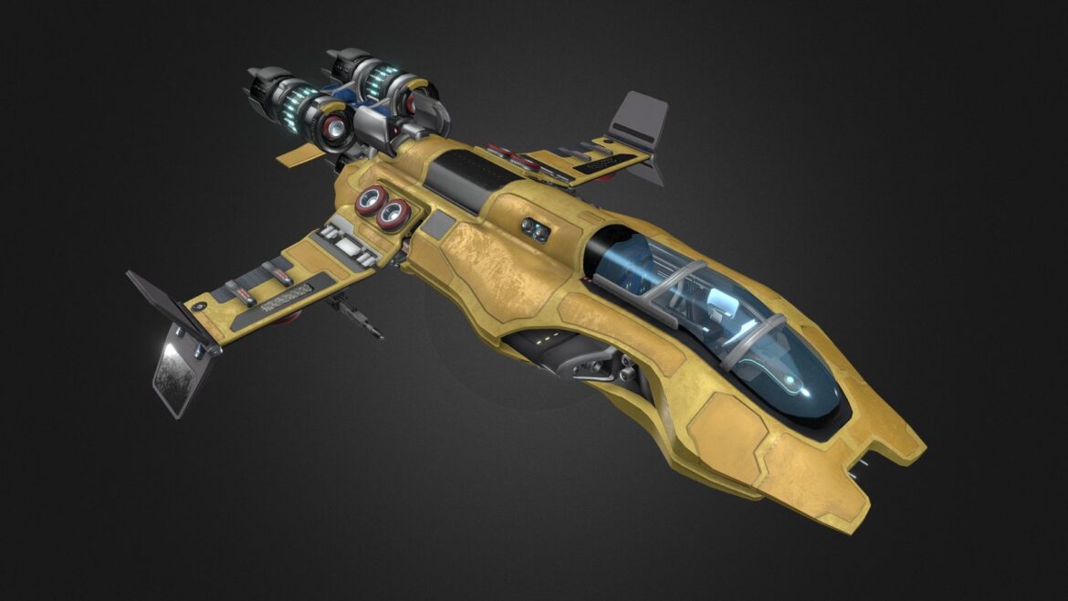 sci fi ship 3d model