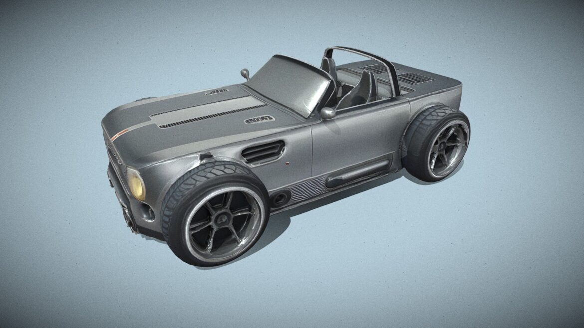 sleek vintage car 3d model