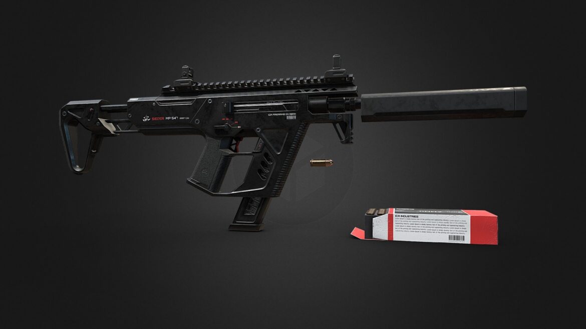 smg raptor covert hitman 3d model
