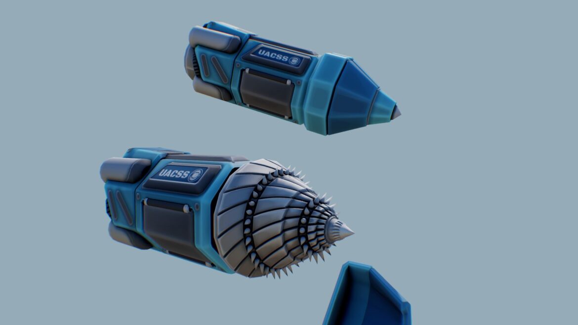 space piercer asset drill spaceship 3d model