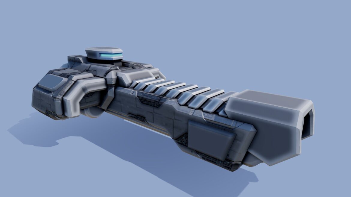 space piercer asset drill spaceship 3d model