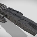spaceship commission galaxia 3d model
