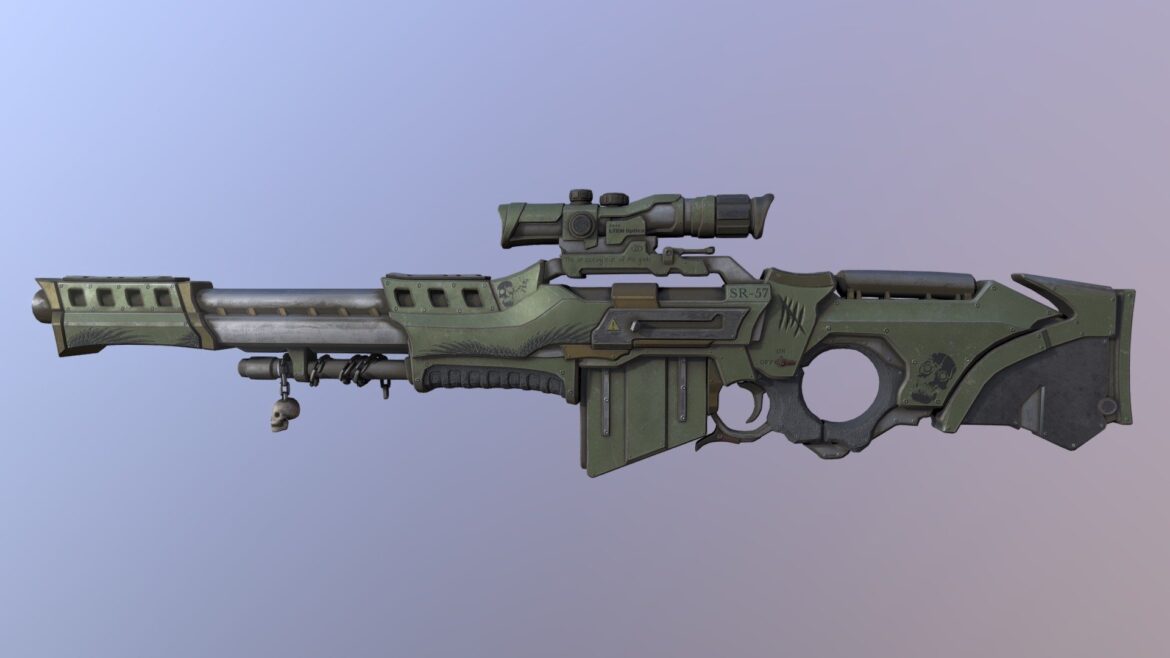 sr 57 sniper rifle 3d model