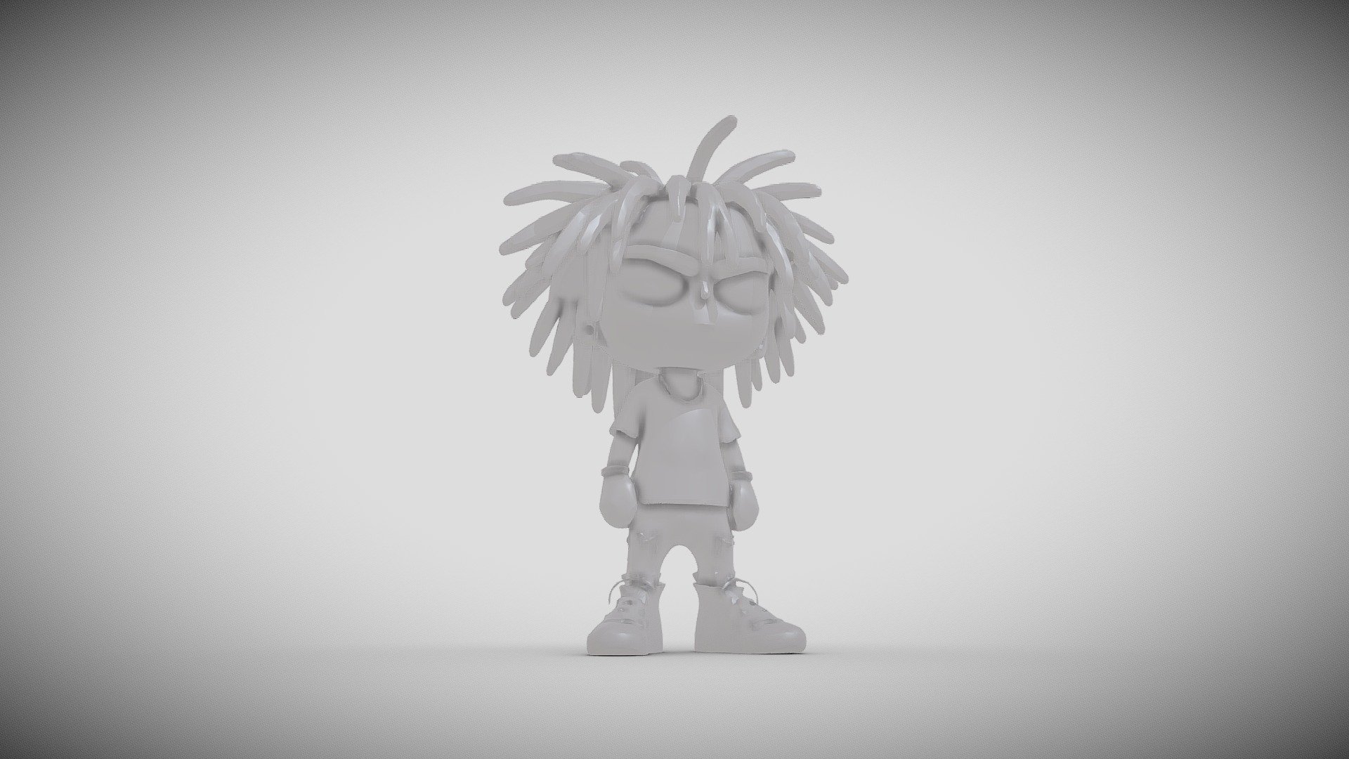 Stylized cartoon character
