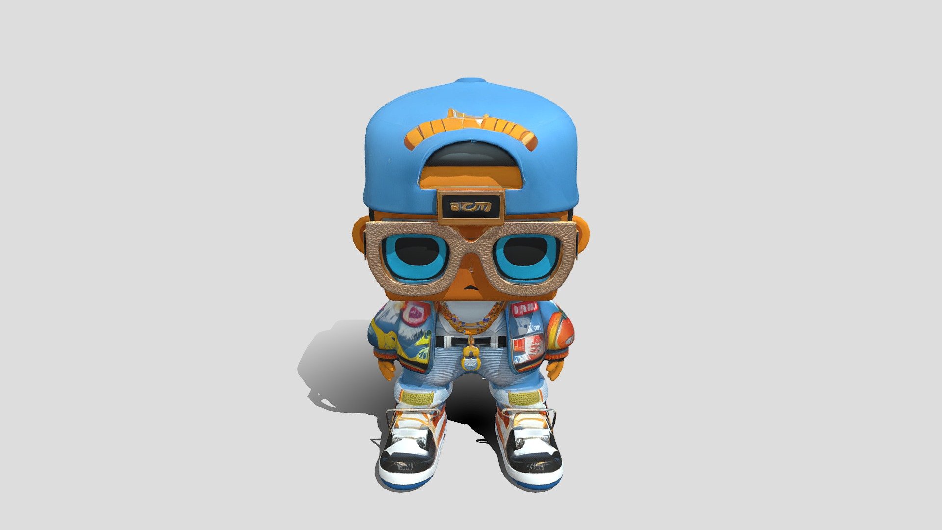 stylized hip-hop character figurine