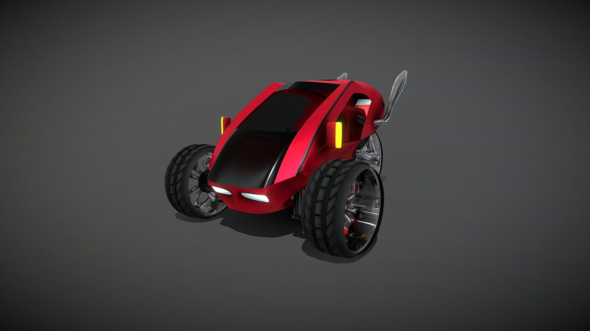 the uno electric mobile vehicle 3d model