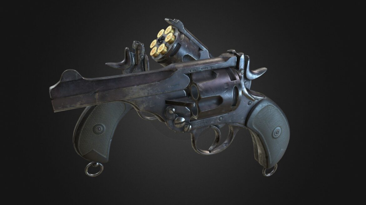 webley mark 5 revolver 3d model