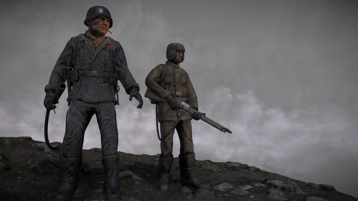 wwii soldiers hans and boris 3d model