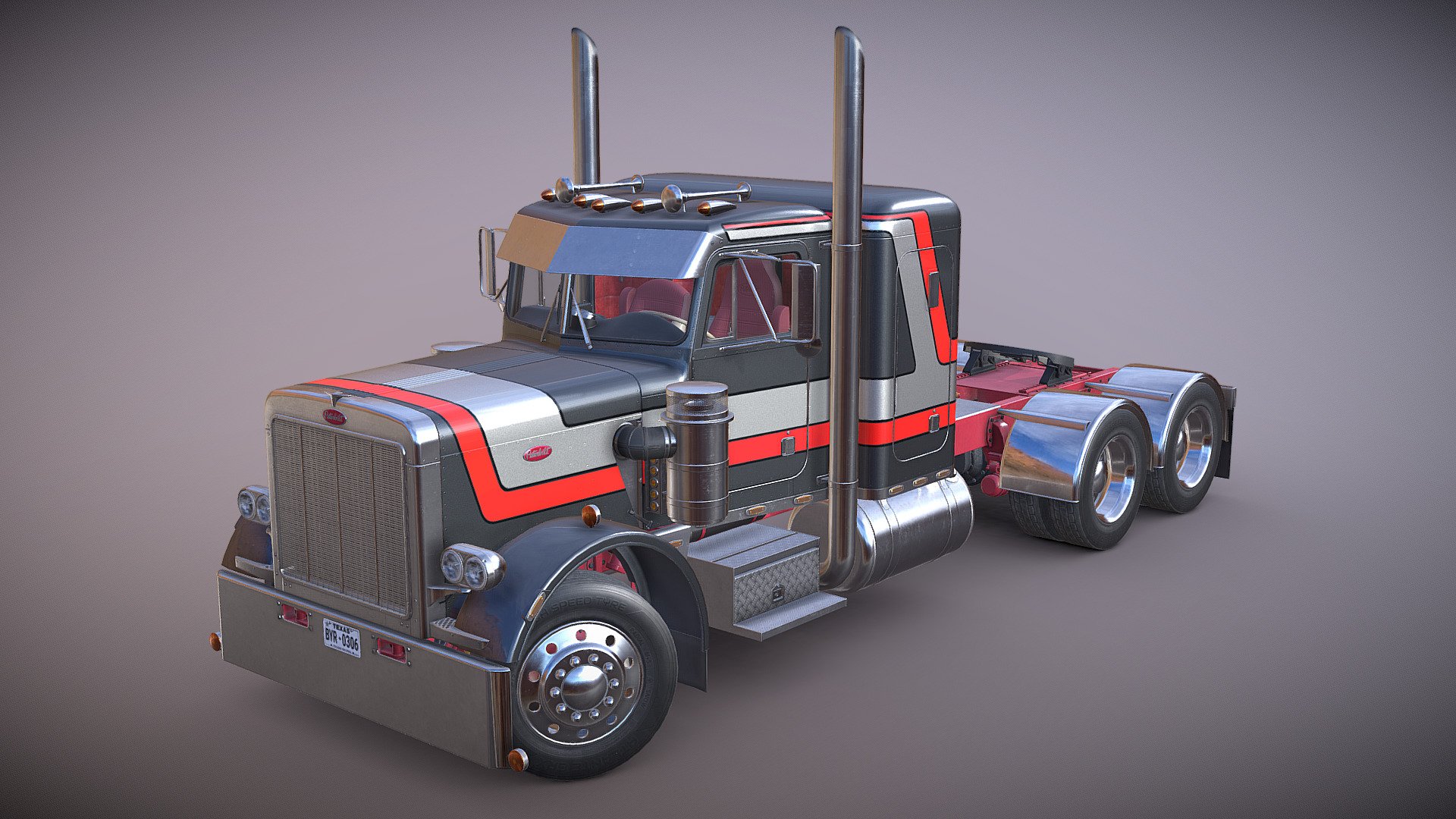1986 Peterbilt 359 Sleeper S – Gray