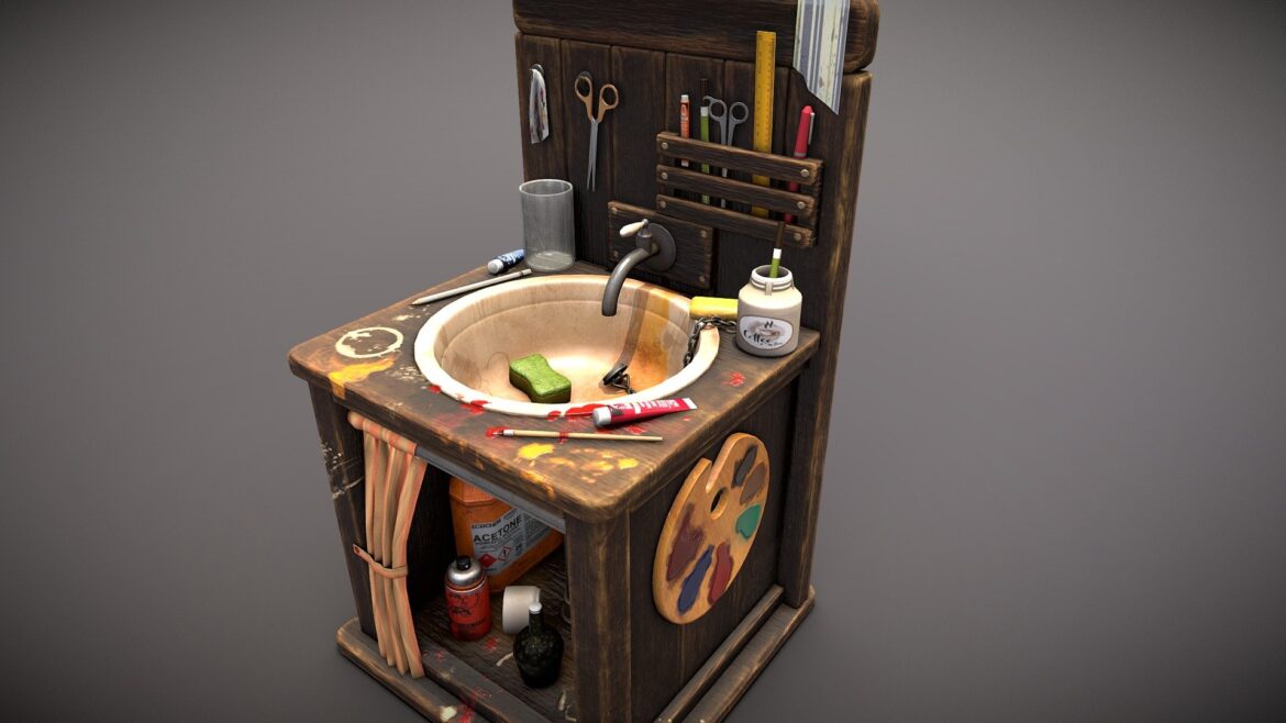 artists sink 3d model