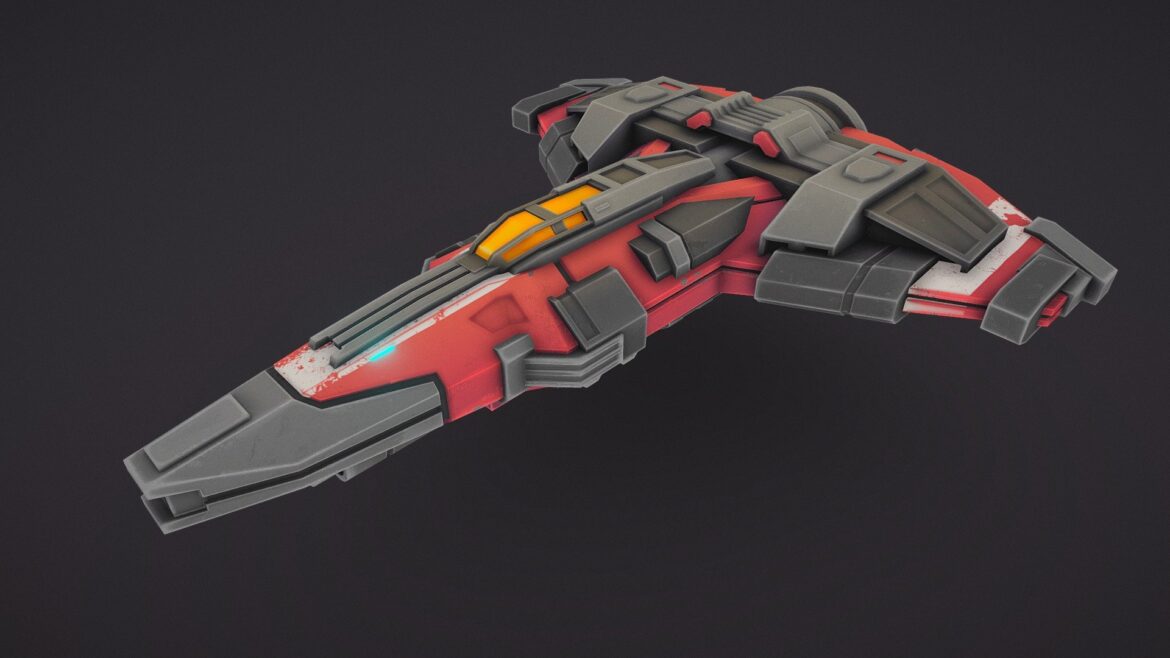 barracuda avenger spaceship 3d model