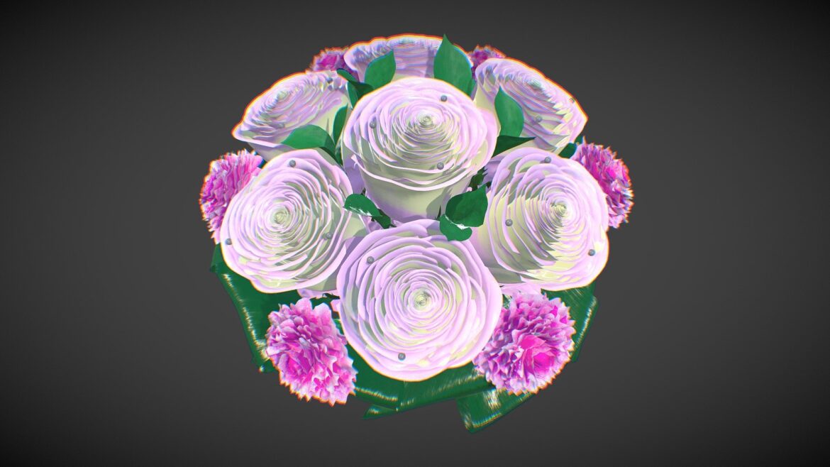bouquet of brides 3d model