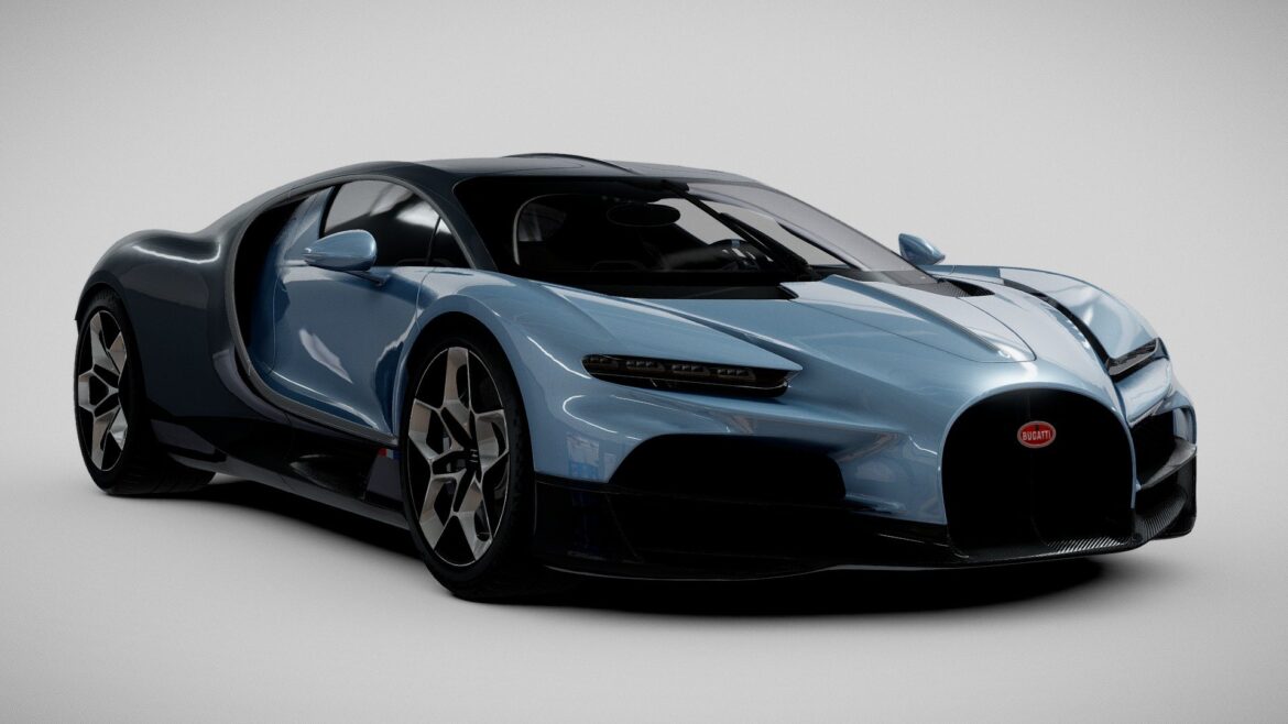 Bugatti Tourbillon Car 3d Model - High-fidelity 3D model of the Bugatti Tourbillon 2026 hypercar in a studio render