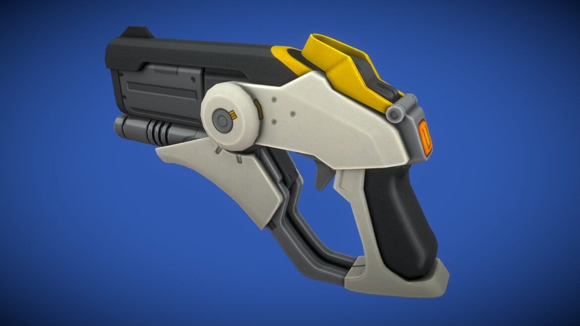 caduceus blaster stylized 3d model