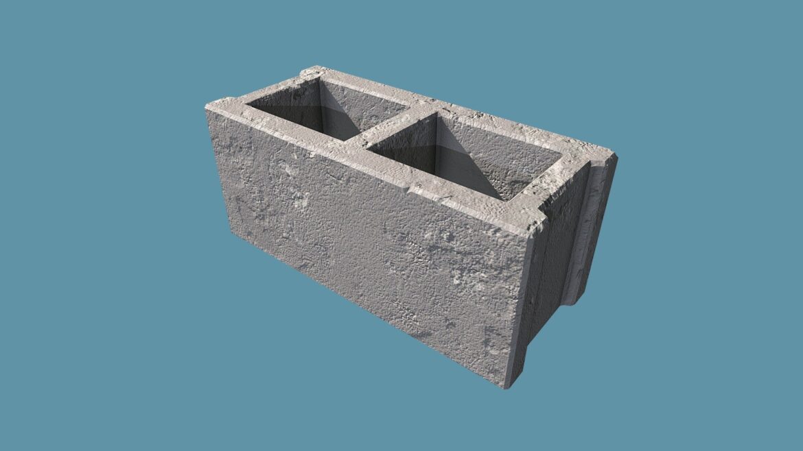 concrete block 3d model