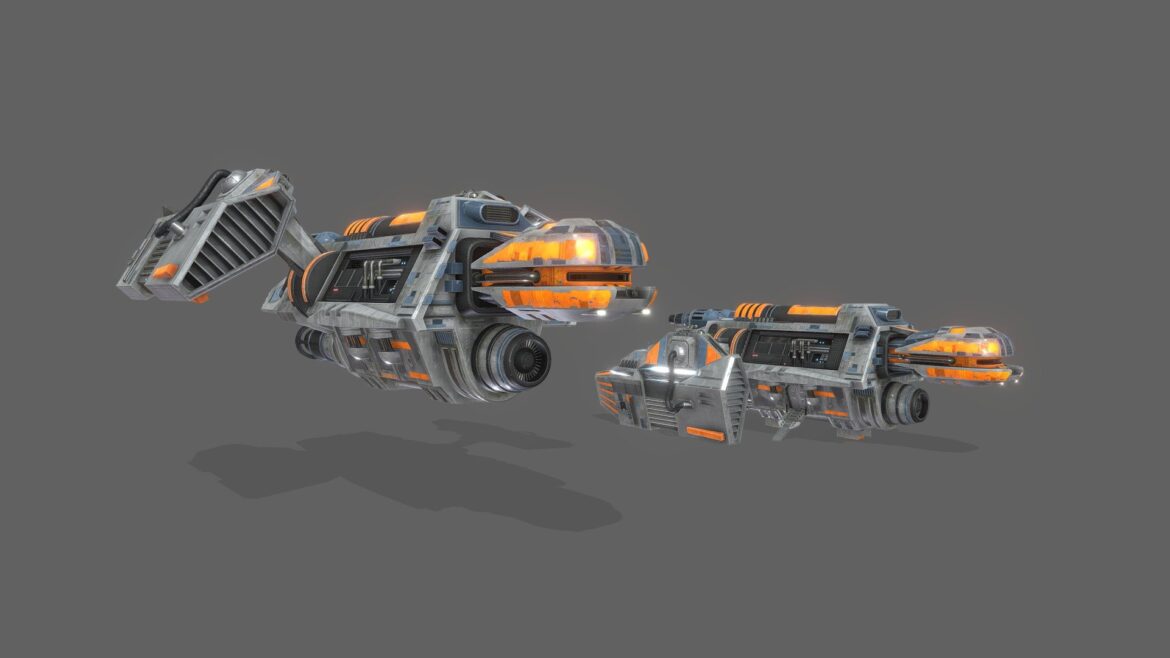custom freighter 3d model