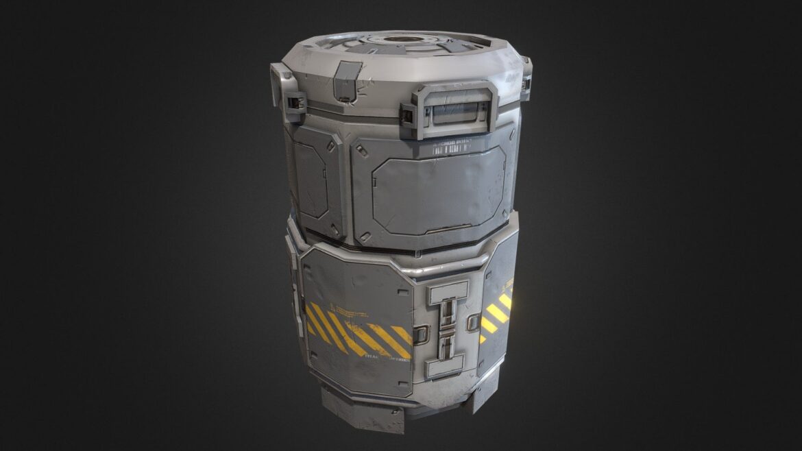 cylindrical container 3d model