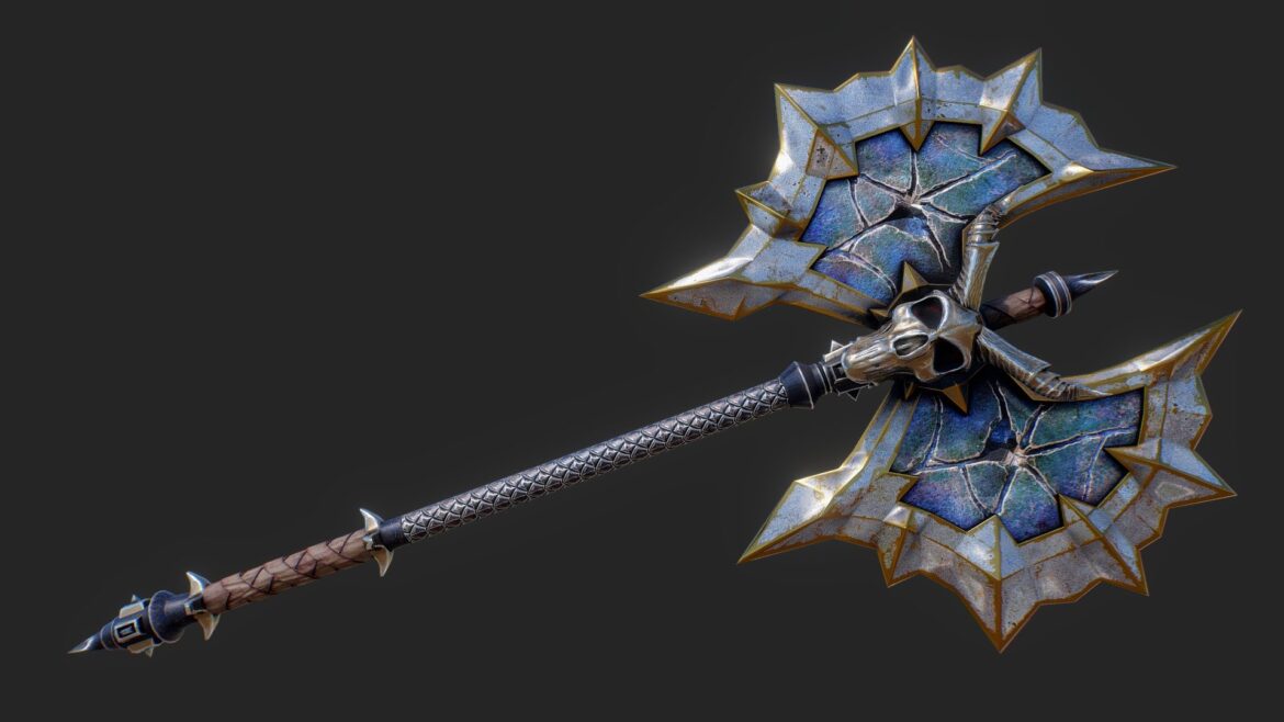 fantasy axe 2 3d model