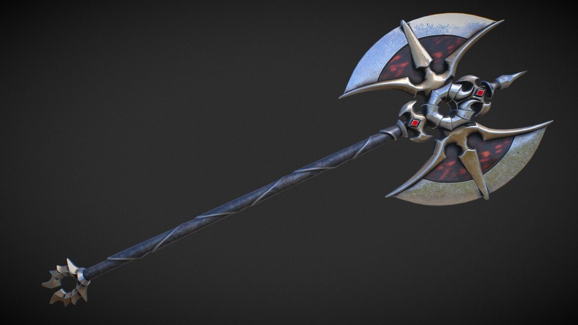 fantasy axe 2 3d model