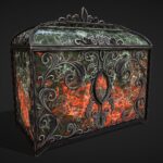 fantasy chest game ready 3d model