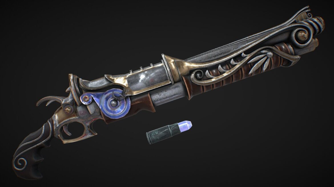 fantasy rifle 3d model