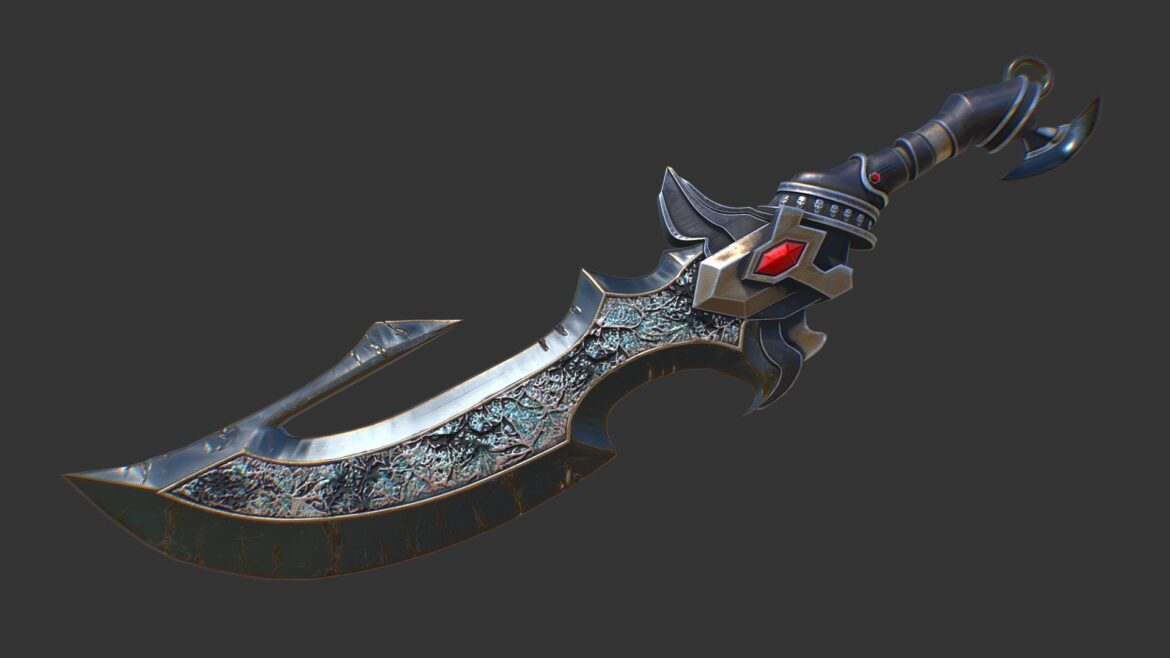 fantasy sword 4 1 3d model