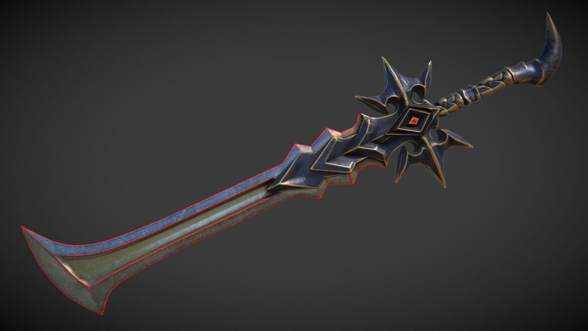fantasy sword 5 1 3d model