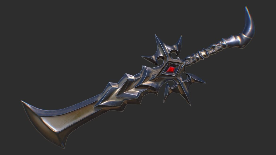 fantasy sword 5 3d model
