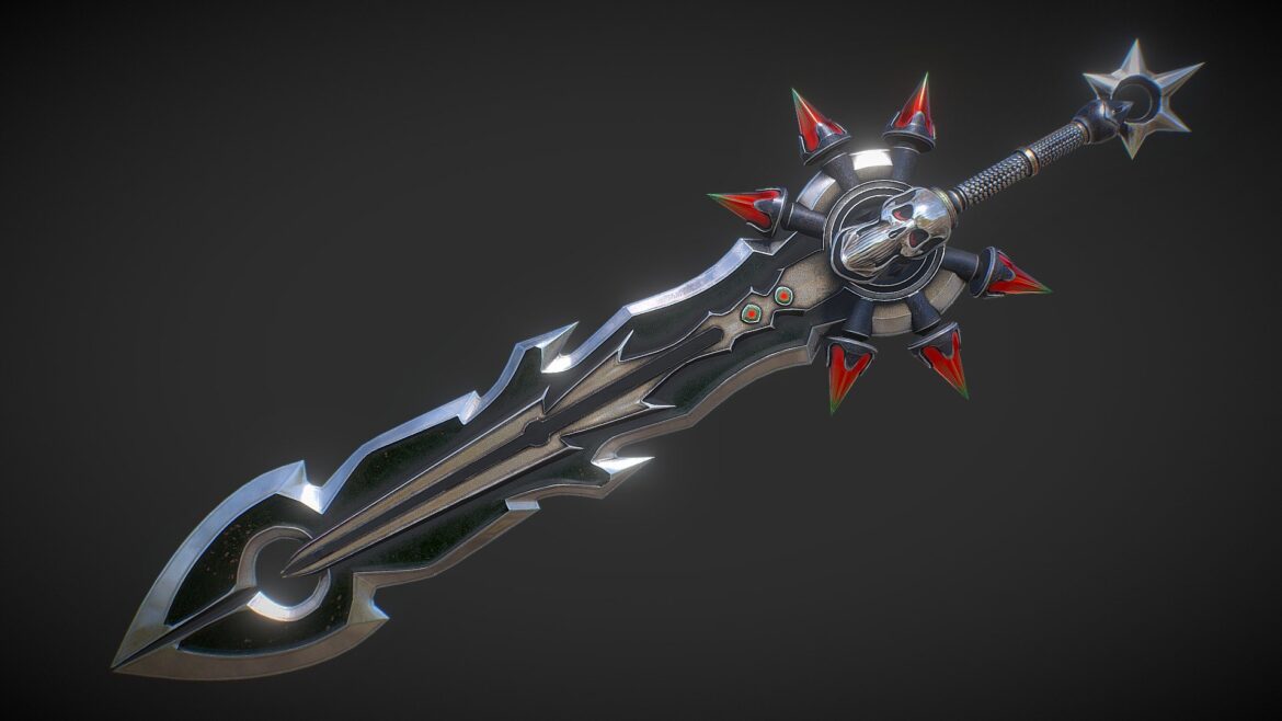fantasy sword 9 3d model