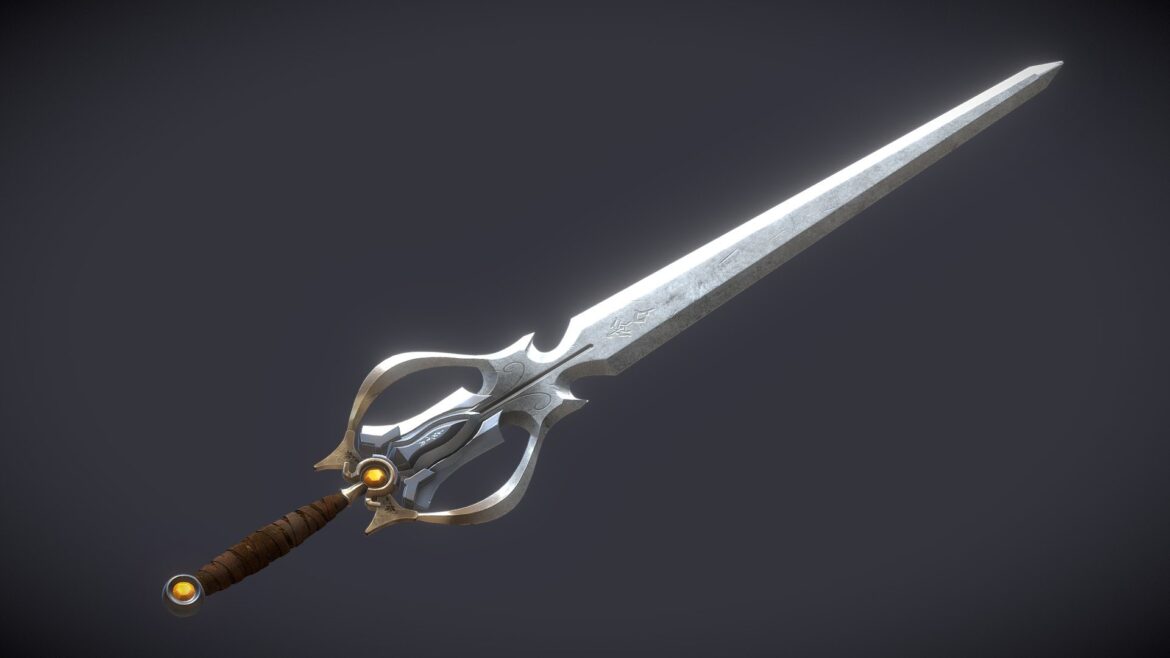fantasy sword weapon 3d model