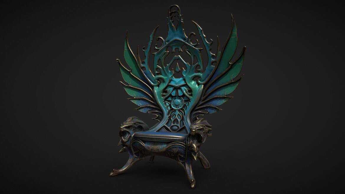 fantasy throne 12 3d model