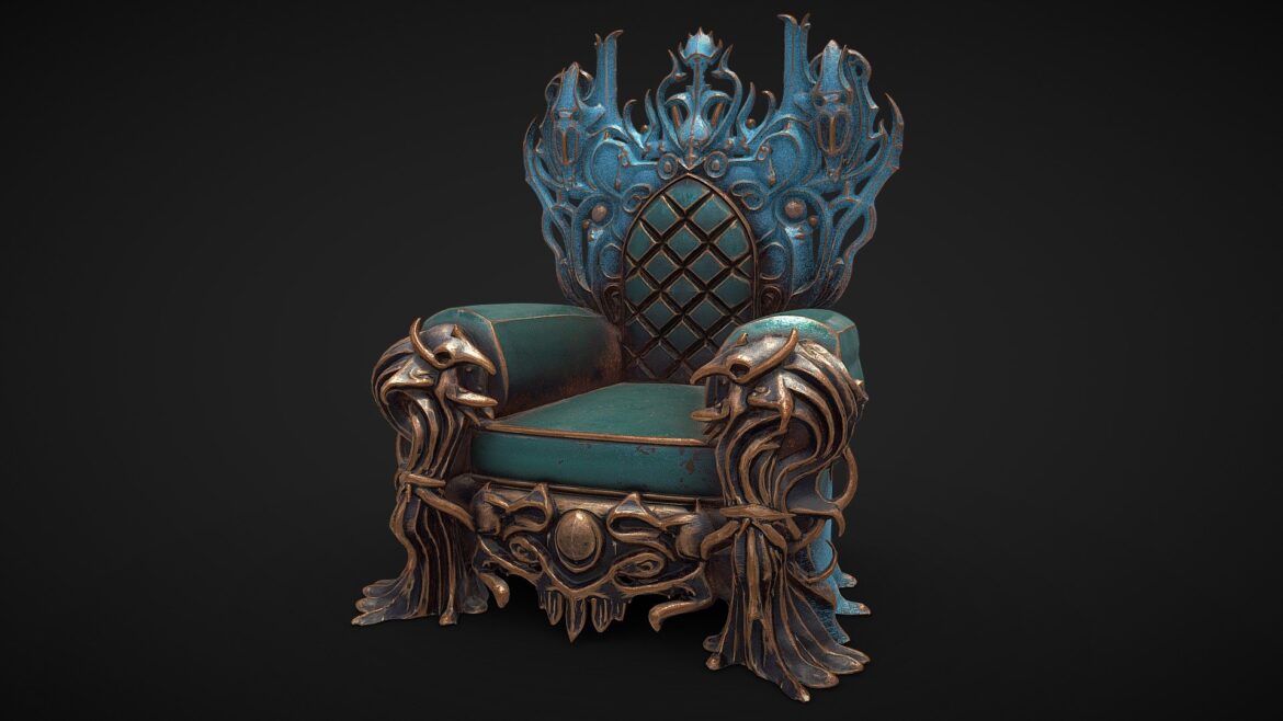 fantasy throne 4 3d model
