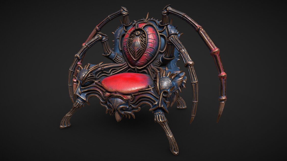 fantasy throne 9 game ready 3d model