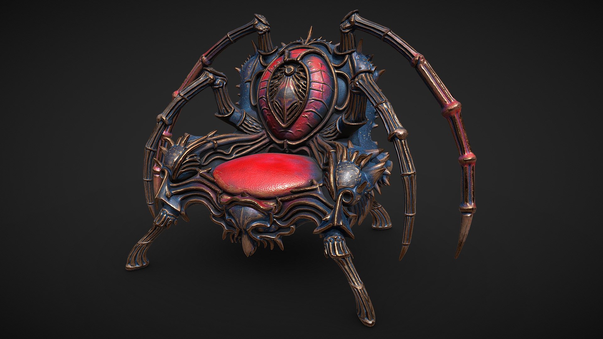 Fantasy Throne 9 game ready 3d model