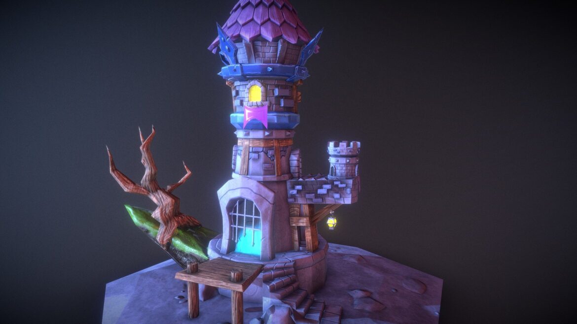 fantasy tower 3d model