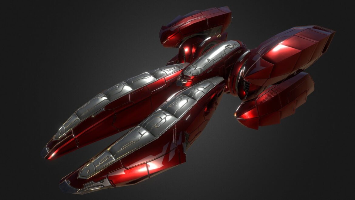 Red Scorpion Spaceship 3d Model - Fleet Commander The Red Scorpion spaceship 3D model