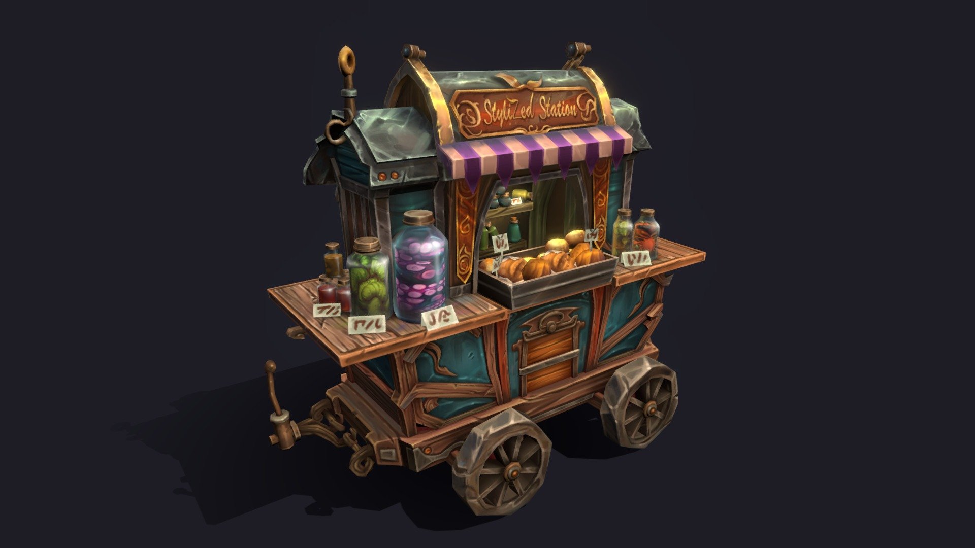 Food Cart – Handpaint Course Model