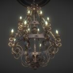 Forged chandelier 3D model