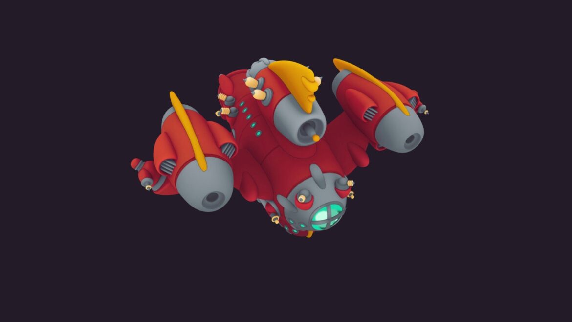 galactic defenders battleship 3d model